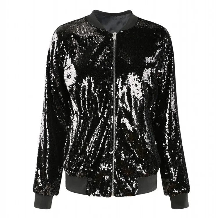 Climara | Glam Pailletten-Bomberjacke