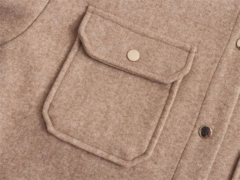 Aurora | Klassische Hemdjacke aus Wollmischung