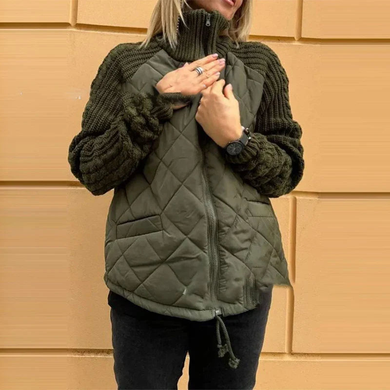 Novelle | Stylische Steppjacke mit Strickärmeln für Damen