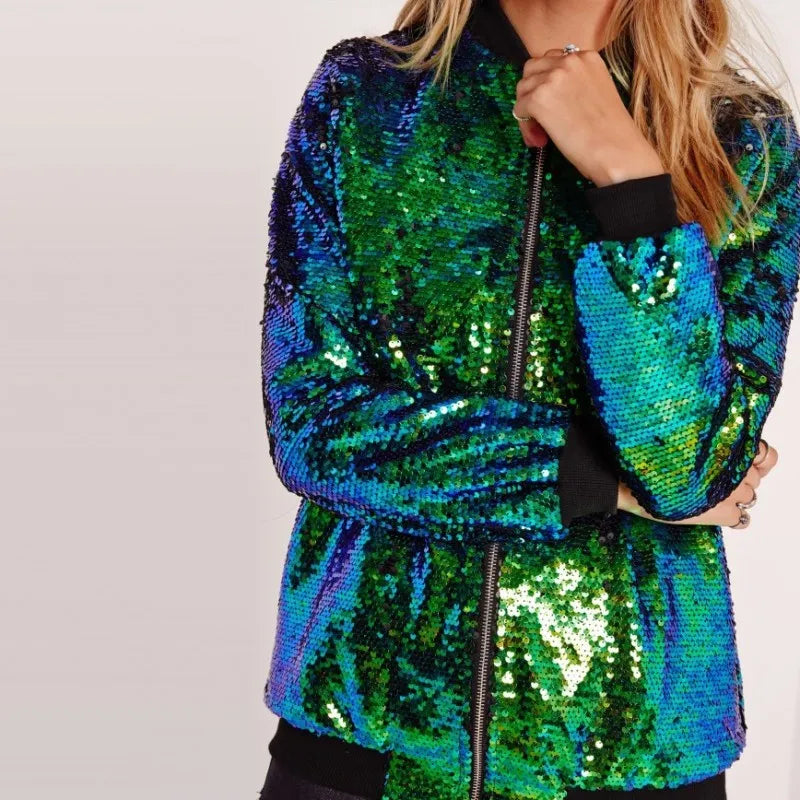 Climara | Glam Pailletten-Bomberjacke