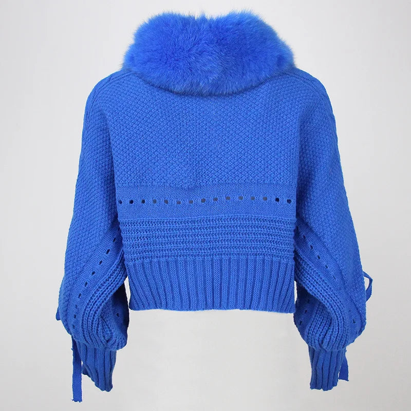 Puffera | Luxuriöser Wintermantel für Damen mit edlem Fuchsfellkragen