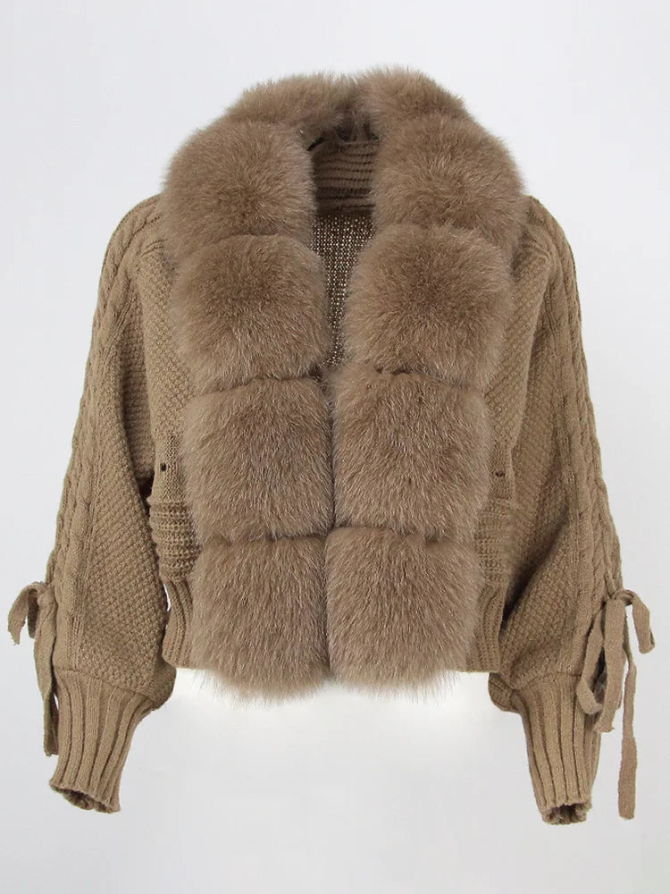 Puffera | Luxuriöser Wintermantel für Damen mit edlem Fuchsfellkragen