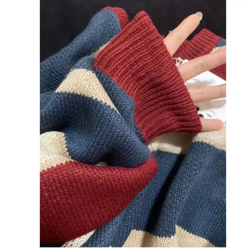 Upriva | Lässig-schicker Pullover in Übergröße mit Streifen