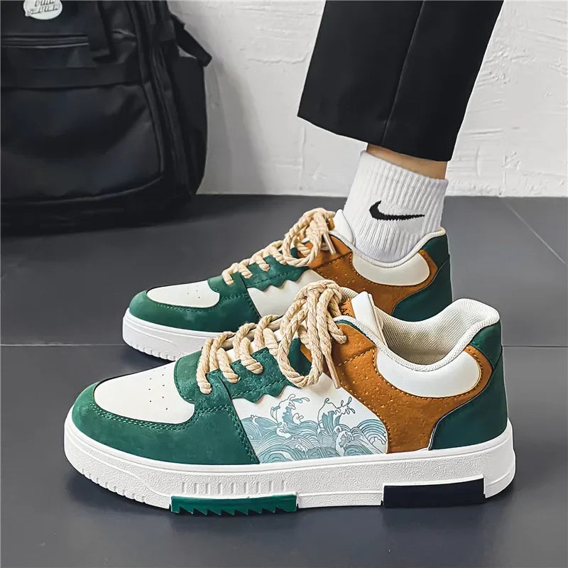 Chicsole | Trendige Sneakers für Männer mit stylischem Print und Schnürung