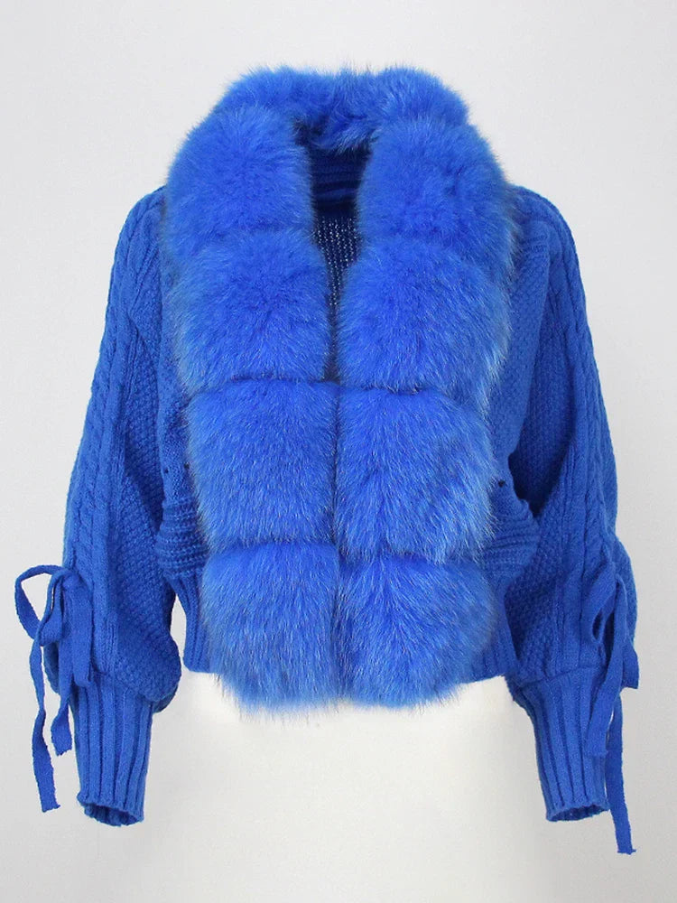 Puffera | Luxuriöser Wintermantel für Damen mit edlem Fuchsfellkragen