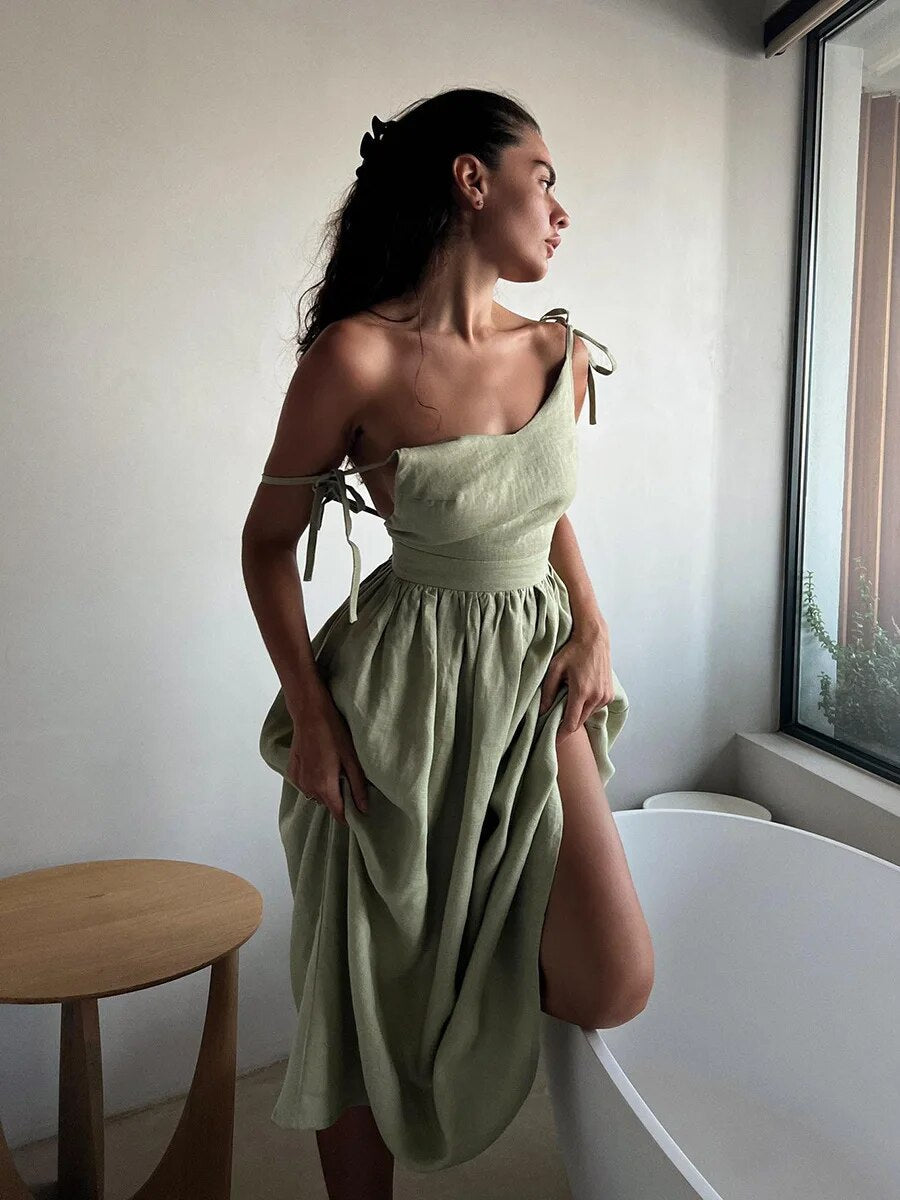 Serelle | Leichtes und luftiges Sommerkleid aus Leinen für Frauen