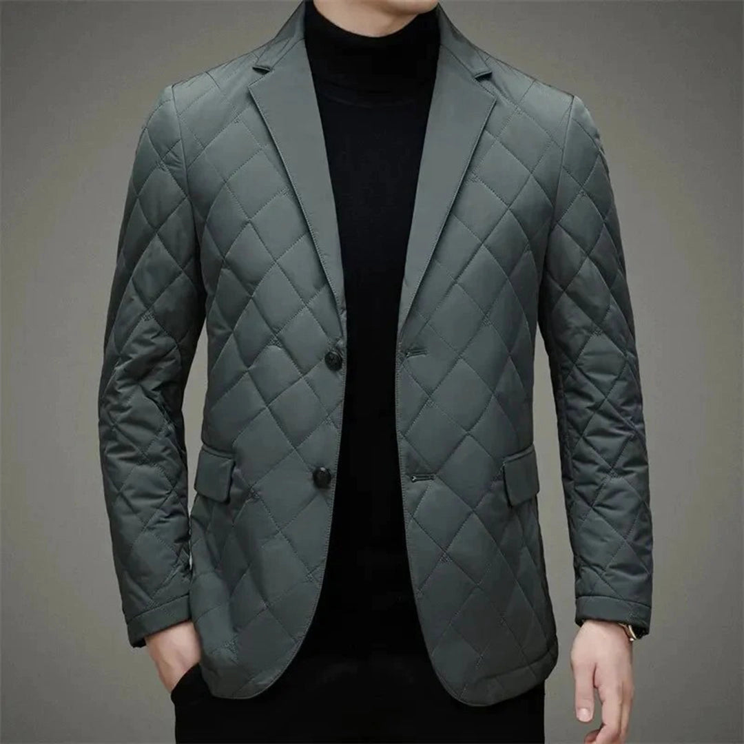 Eclipse Luxus Herren Diamond Black Quilted Blazer - Designer Mode