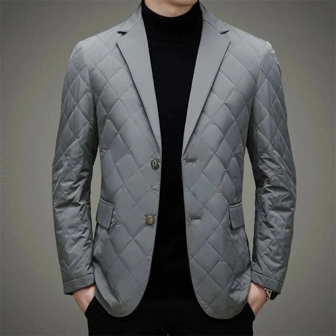 Eclipse Luxus Herren Diamond Black Quilted Blazer - Designer Mode