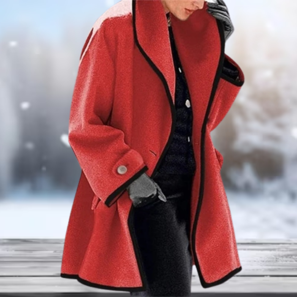 Denaro | Elegant und stilvoll Langer Wollmantel im Retro-Look