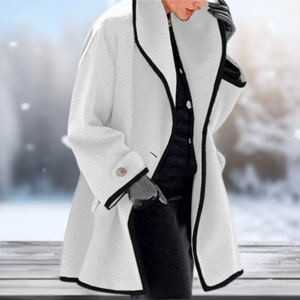 Denaro | Elegant und stilvoll Langer Wollmantel im Retro-Look