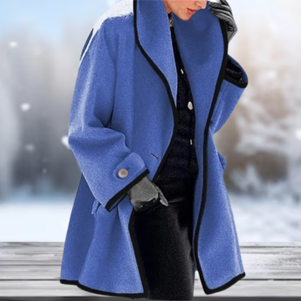 Denaro | Elegant und stilvoll Langer Wollmantel im Retro-Look
