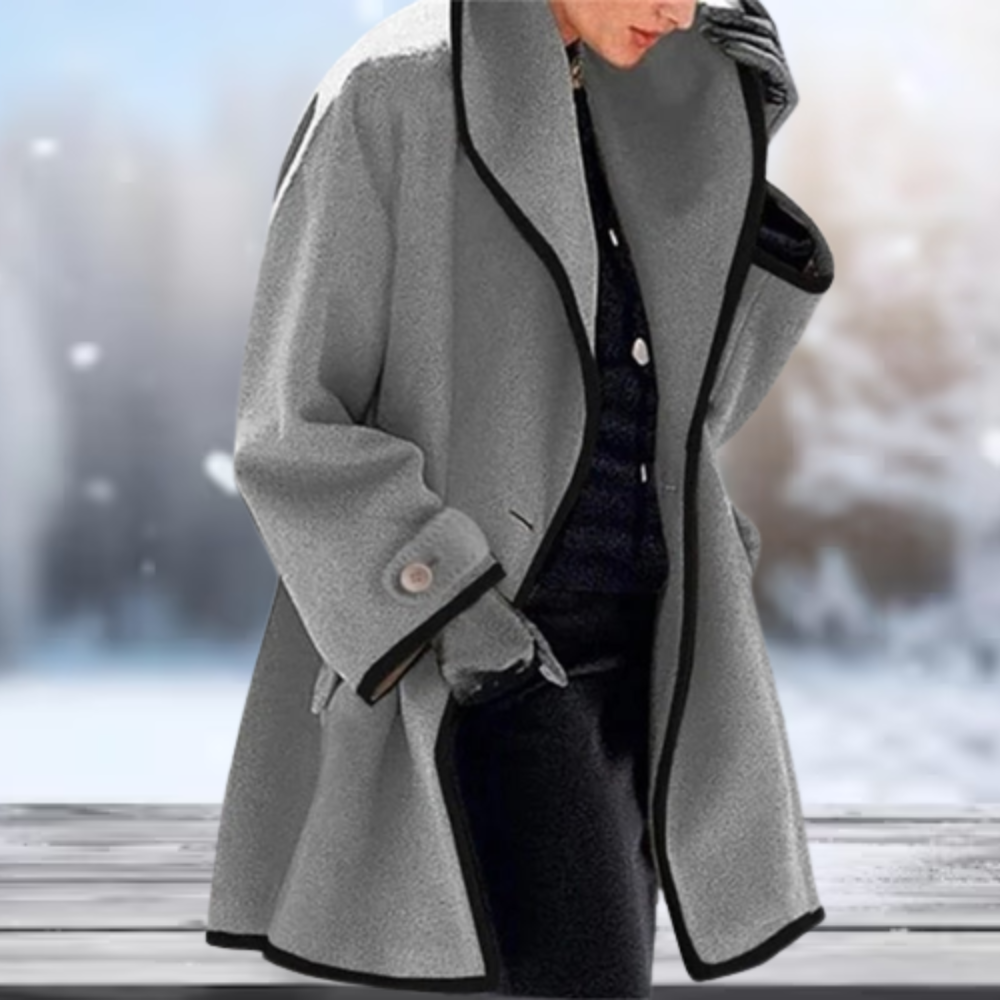 Denaro | Elegant und stilvoll Langer Wollmantel im Retro-Look