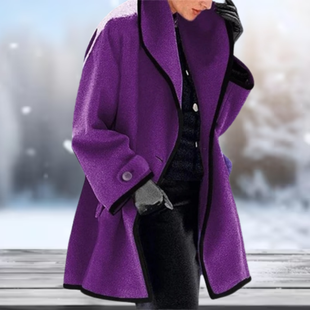 Denaro | Elegant und stilvoll Langer Wollmantel im Retro-Look