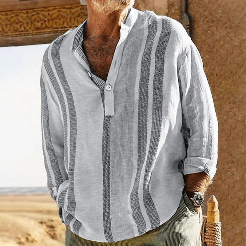 Snuggo | Leinenhemd für Herren im Vintage-Stil