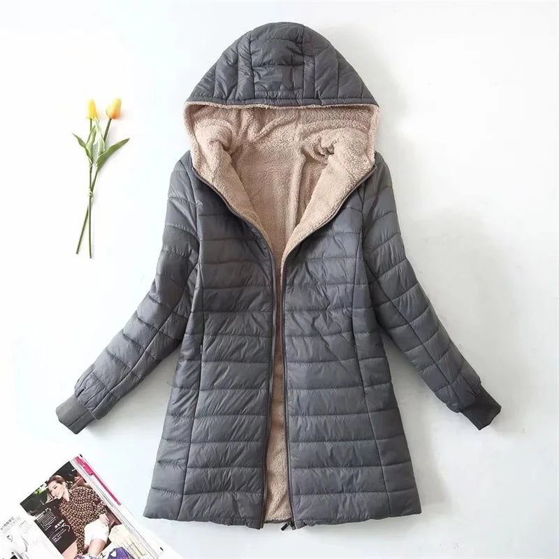 Fleecora | Fleecegefütterte Kapuzenjacke