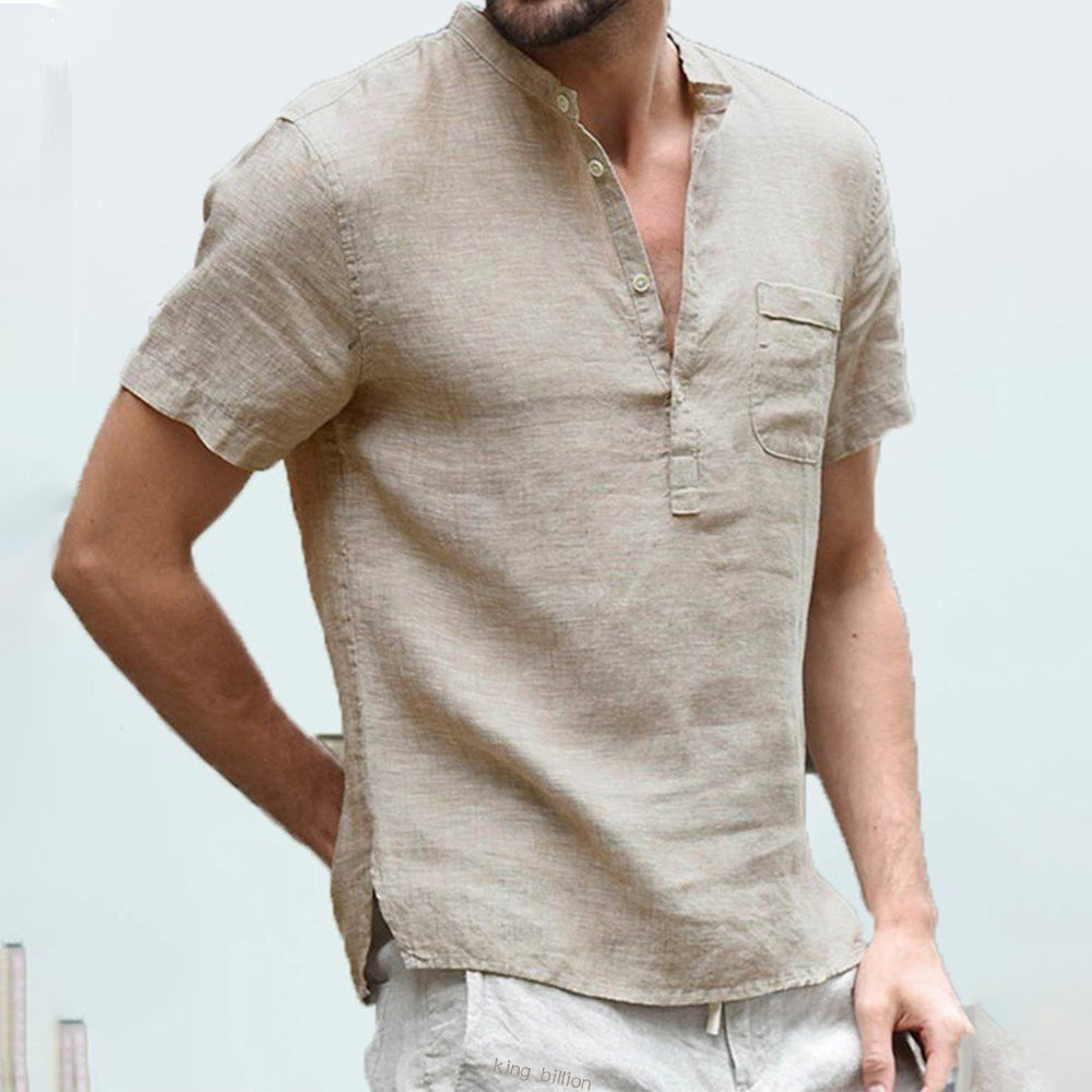 Trendluxe | Herren Kurzarm-Leinenhemd für angenehmen Sommerkomfort