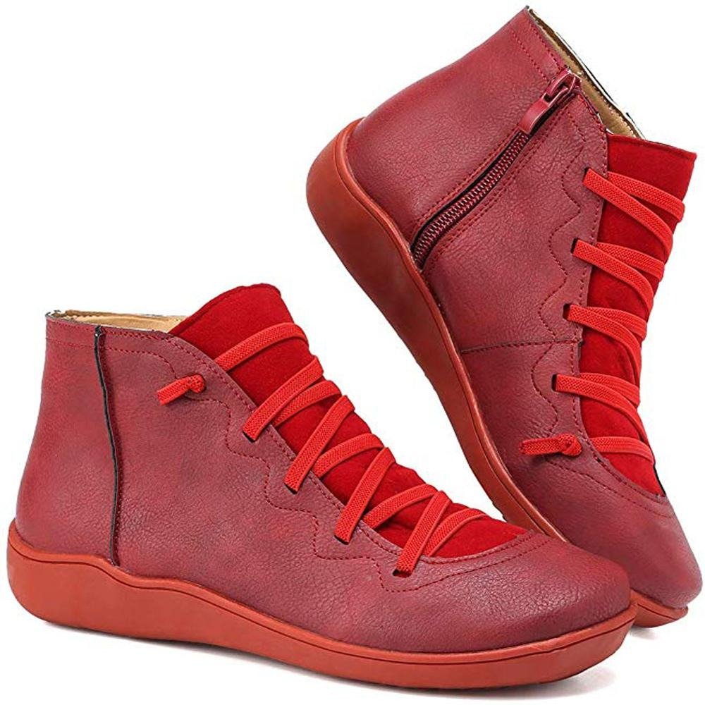 Yarnix | Damen-Schnürstiefeletten mit Reißverschluss und stilvollem, modernem Design