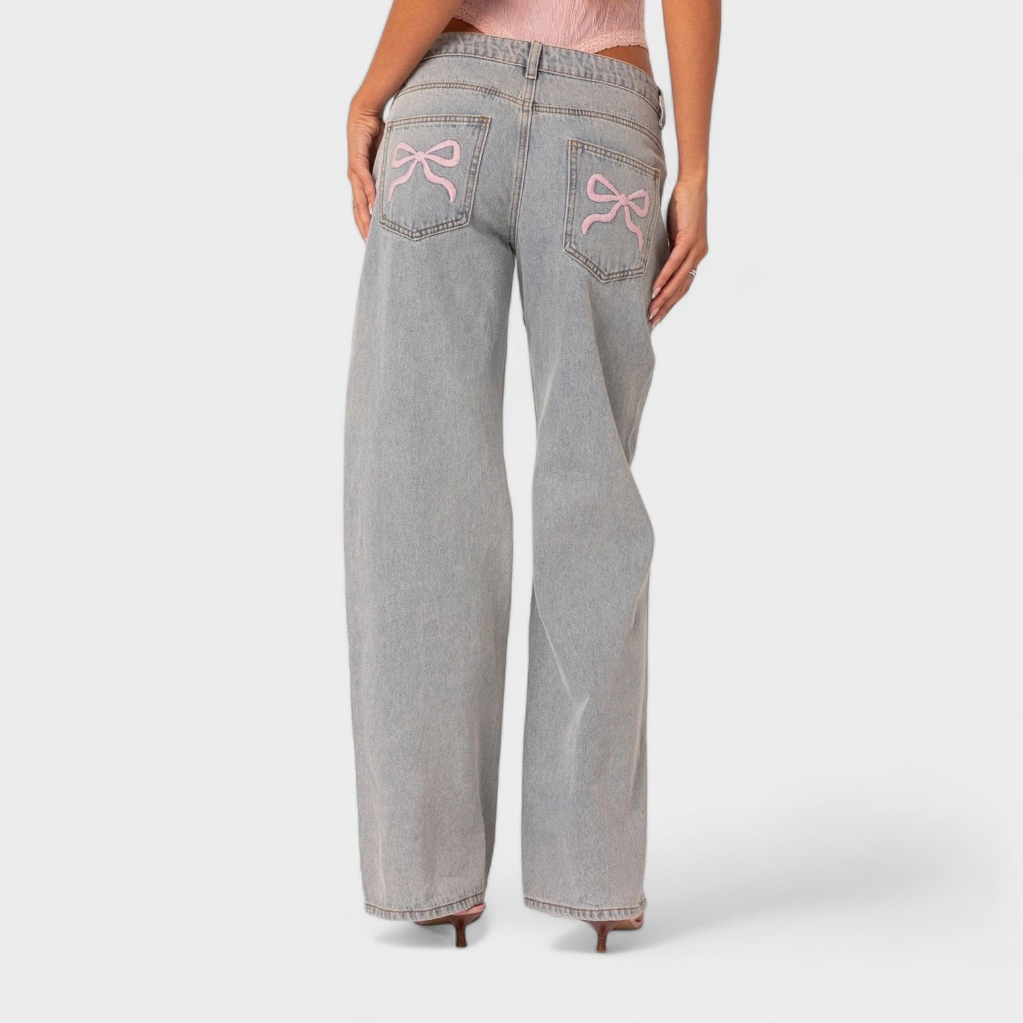 Lunara | Modische Jeans mit Schleifen-Design