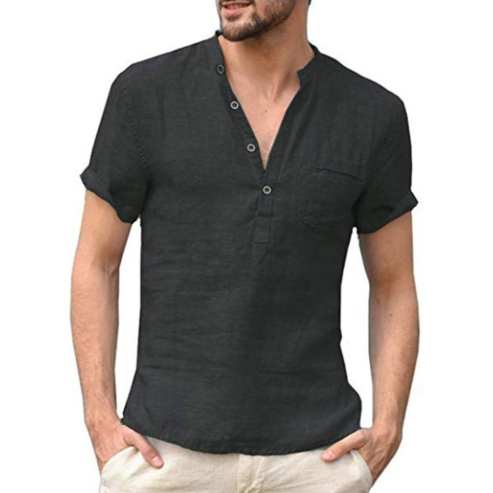 Trendluxe | Herren Kurzarm-Leinenhemd für angenehmen Sommerkomfort