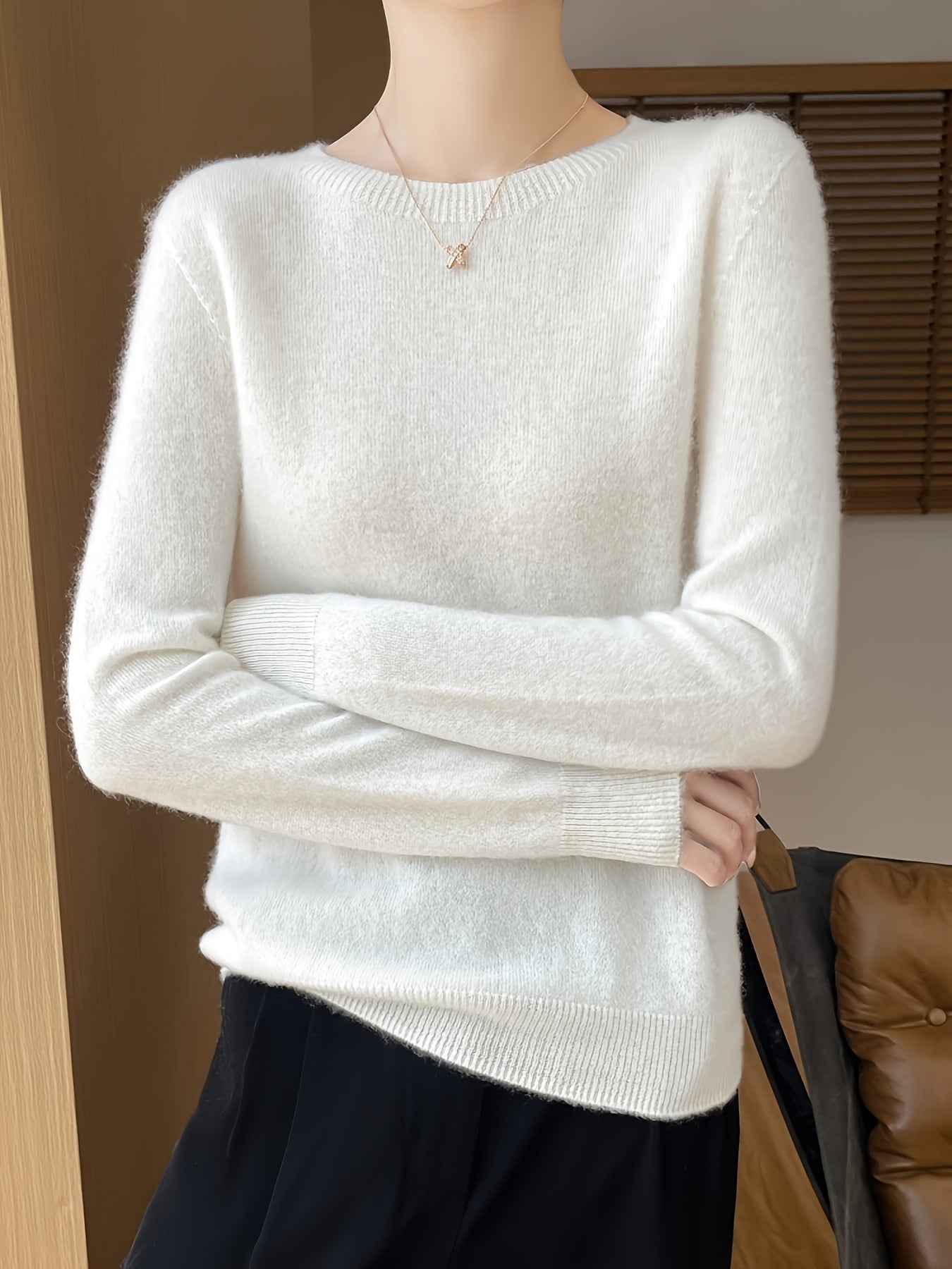 CashmereLux | Shearling-Kaschmirpullover für Damen
