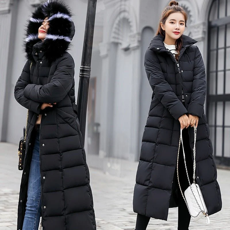 Arcticor | Elegante Damen-Steppjacke mit Kapuze | Langer Wintermantel