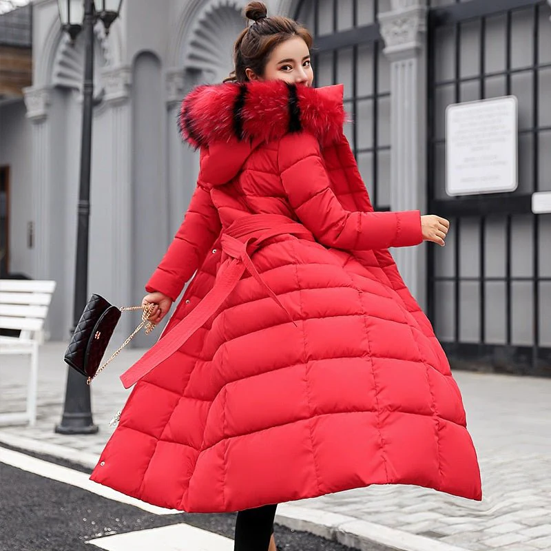 Arcticor | Elegante Damen-Steppjacke mit Kapuze | Langer Wintermantel