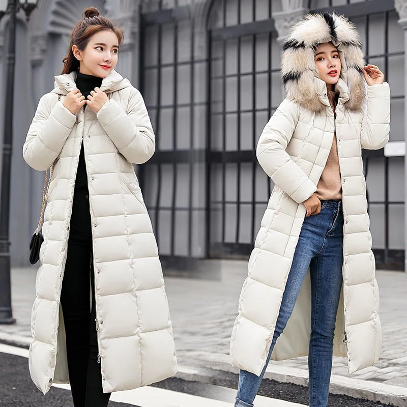 Arcticor | Elegante Damen-Steppjacke mit Kapuze | Langer Wintermantel