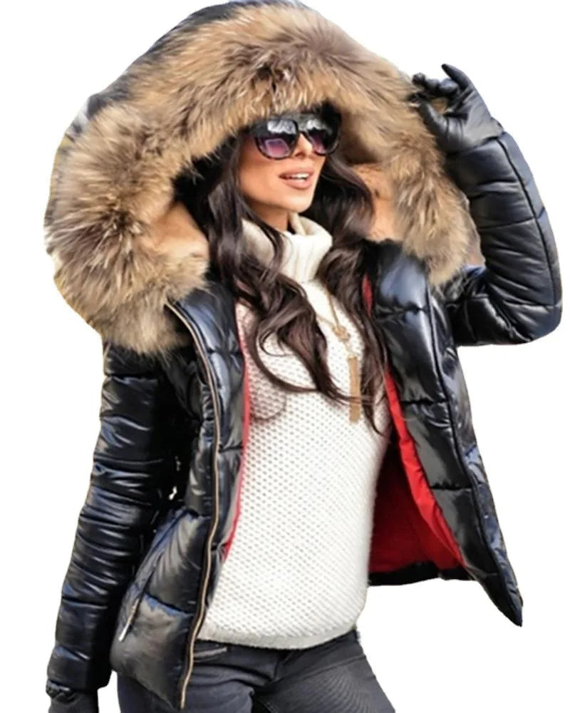 Felicia | Damen Winterjacke mit Kapuze, Kunstfellfutter und Wasserfest – Perfekte Wärme und Schutz für den Winter