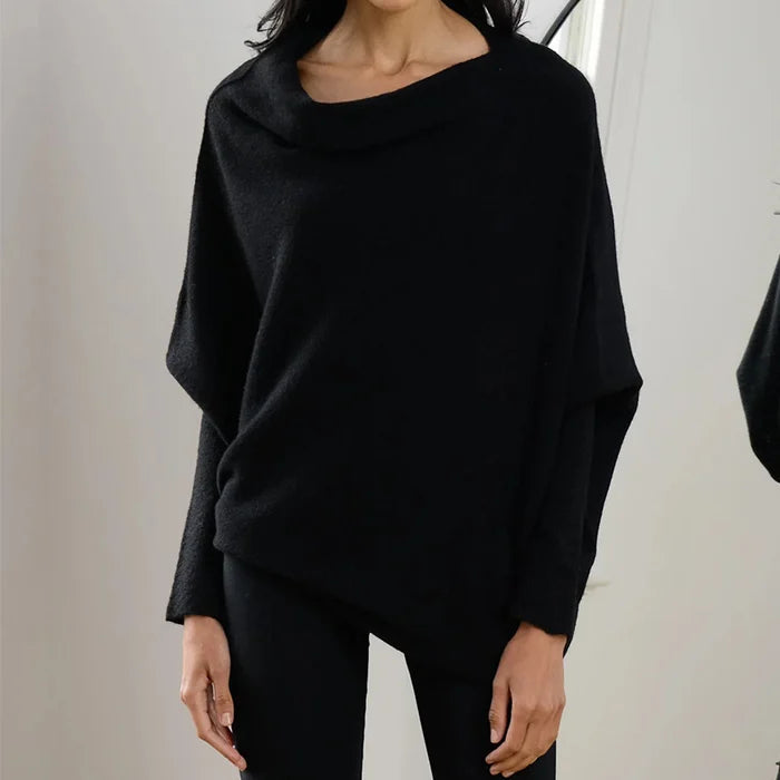 Valentina | Damen Off-Shoulder Pullover – Stilvolles asymmetrisches Design für jeden Anlass