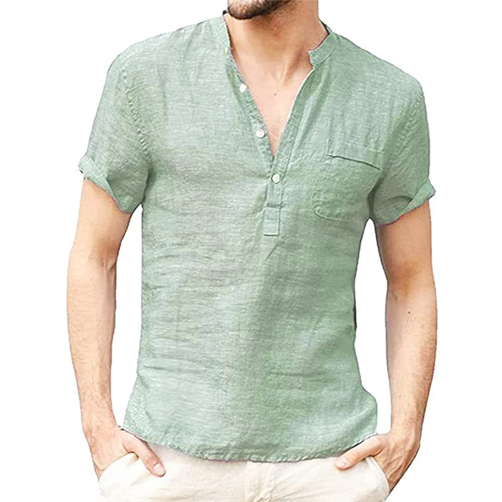 Trendluxe | Herren Kurzarm-Leinenhemd für angenehmen Sommerkomfort