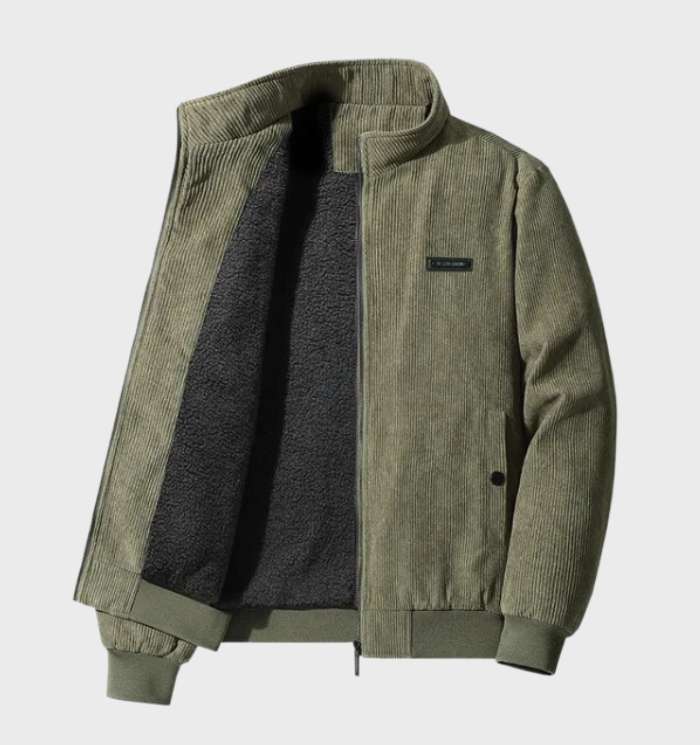 Flare | Warme Herren Cordjacke mit Fleecefutter
