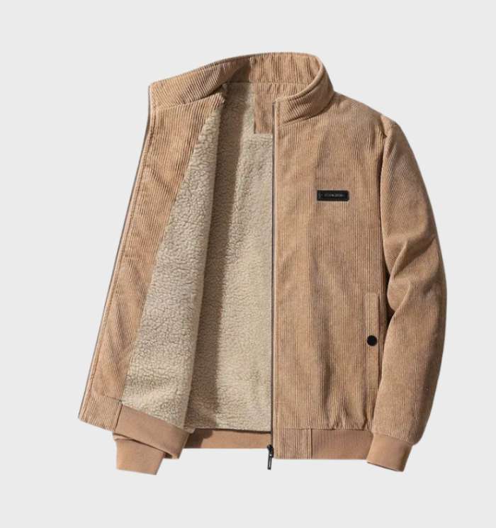 Flare | Warme Herren Cordjacke mit Fleecefutter