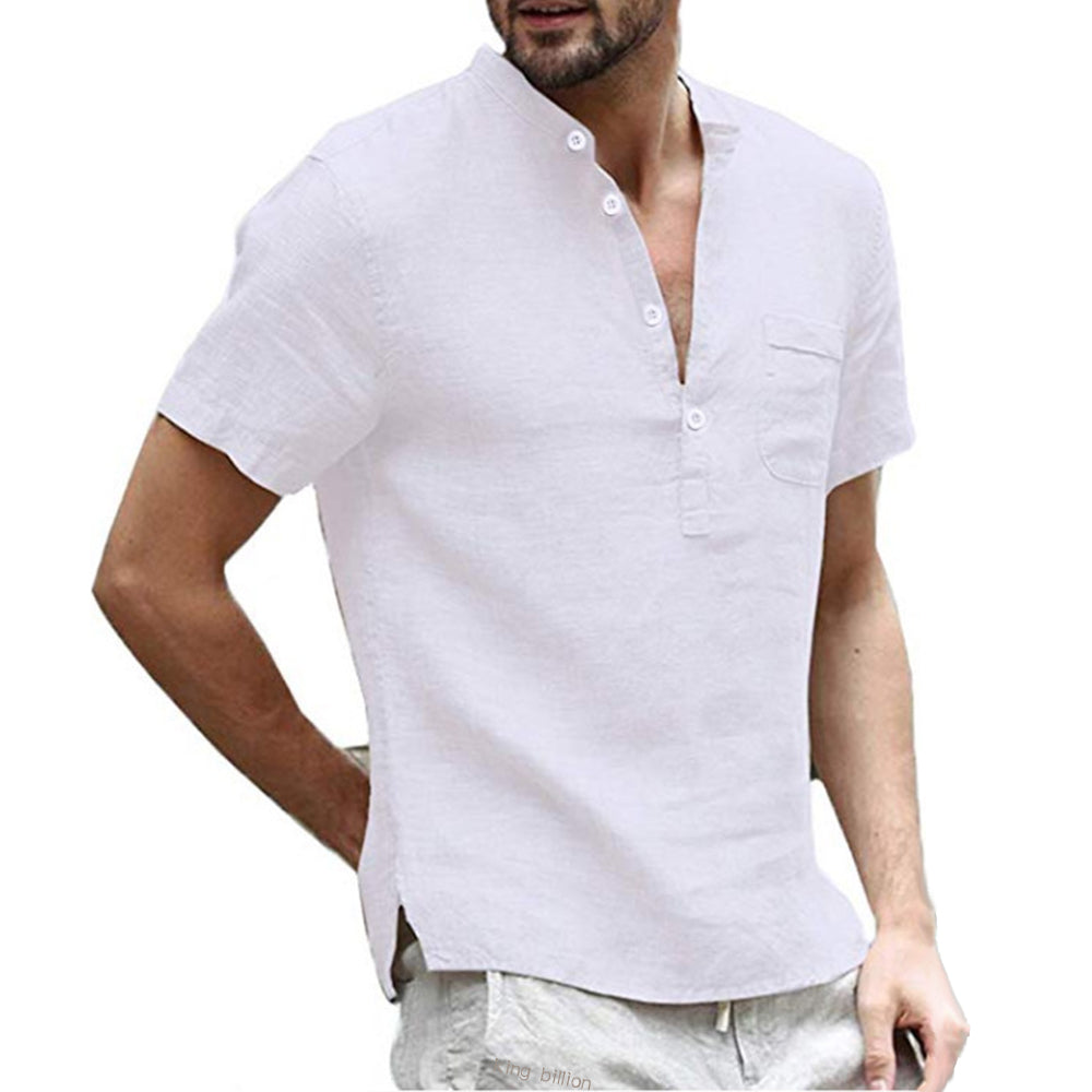 Trendluxe | Herren Kurzarm-Leinenhemd für angenehmen Sommerkomfort