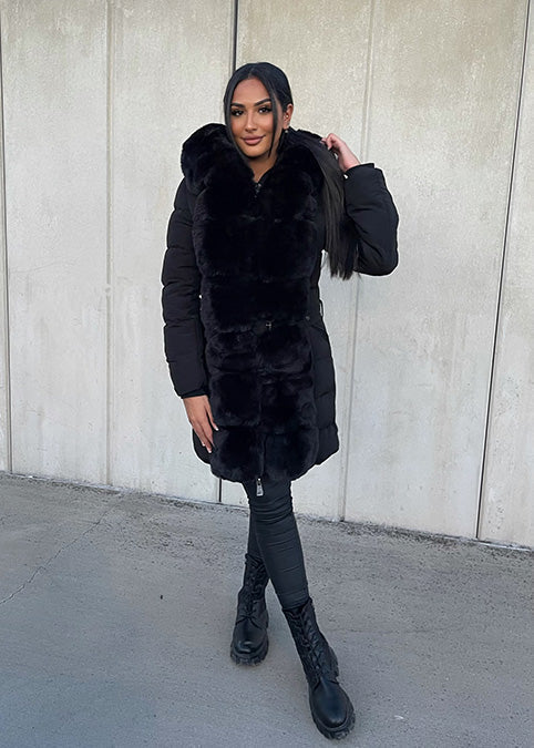 Thermova | Elegante Winterjacke mit luxuriösem Kunstfellbesatz