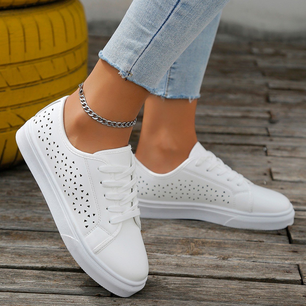 Luminex | bequeme und modische Schnürsneakers
