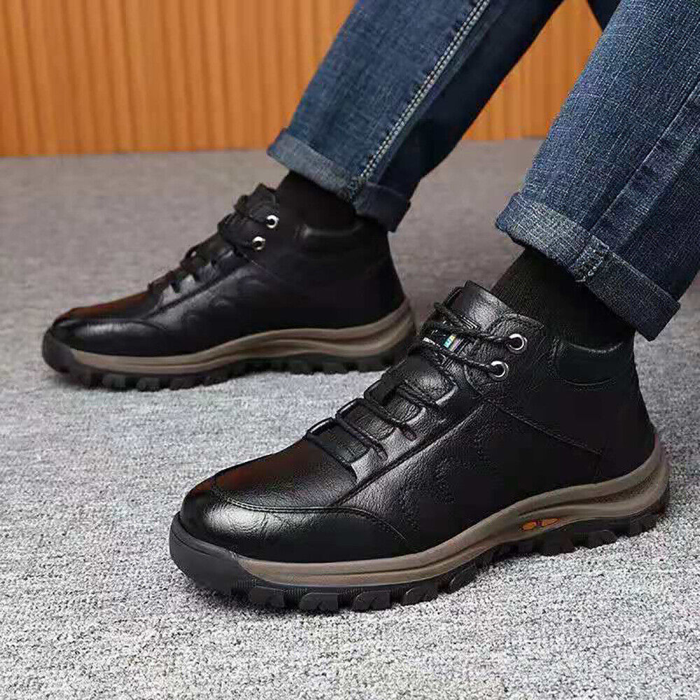 Hygrel | Isolierte Ledersneakers mit Schnürsenkeln für Herren