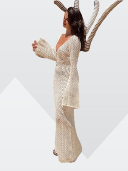 Elysian | Transparentes Kleid mit V-Ausschnitt