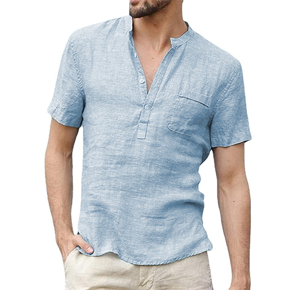 Trendluxe | Herren Kurzarm-Leinenhemd für angenehmen Sommerkomfort