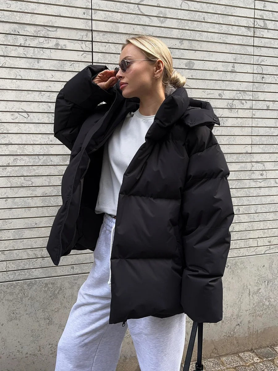 Sweylee | Wattierte Baumwolljacke mit Kapuze