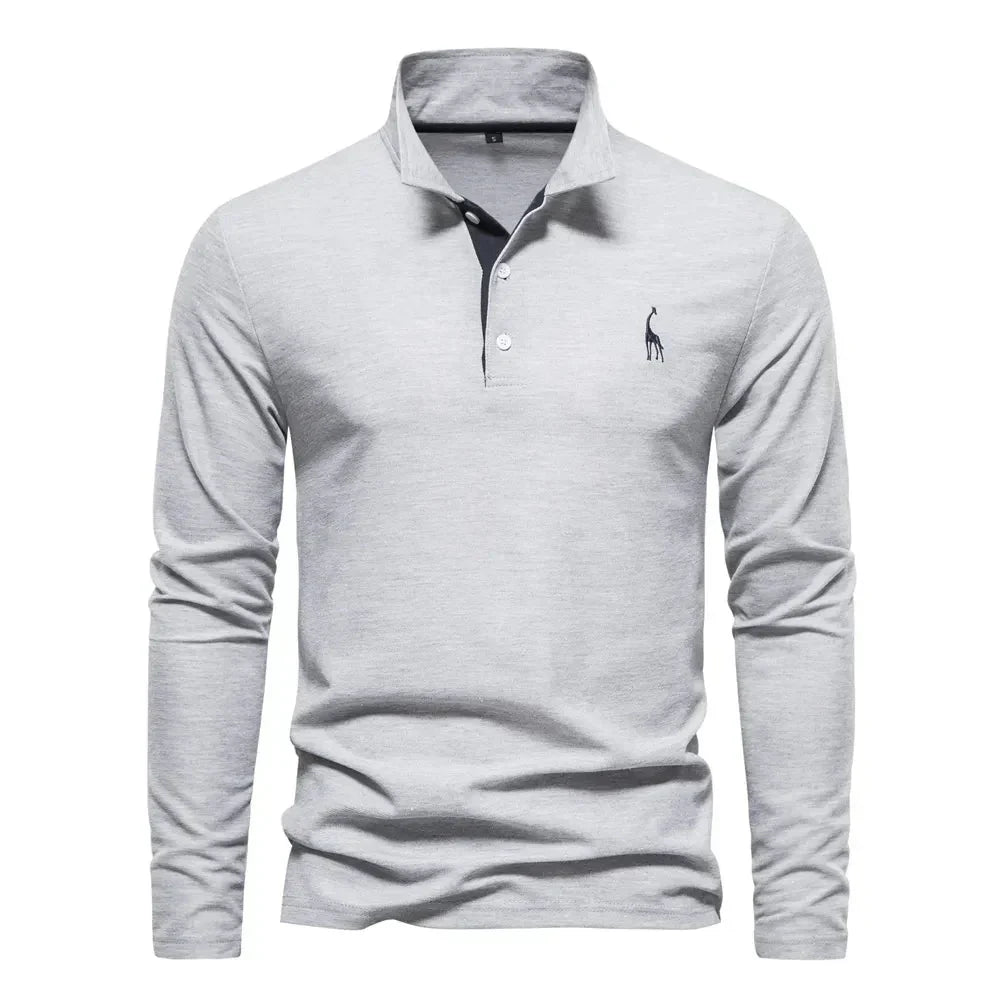 Glovara | Gemütliches langärmeliges Polo für Herren