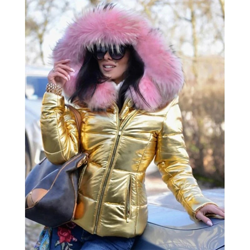 Felicia | Damen Winterjacke mit Kapuze, Kunstfellfutter und Wasserfest – Perfekte Wärme und Schutz für den Winter