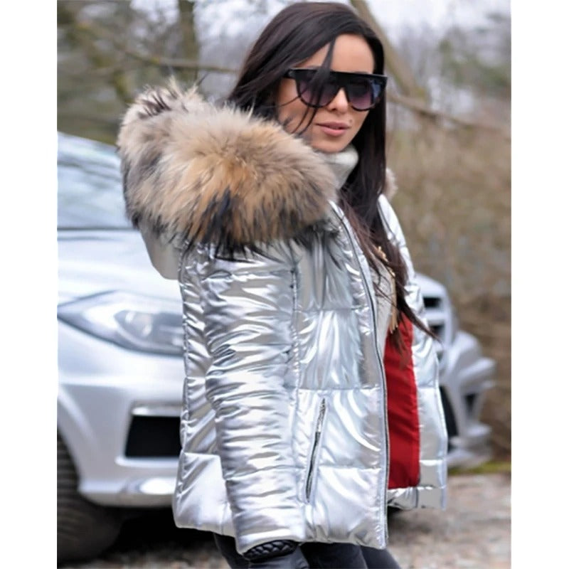 Felicia | Damen Winterjacke mit Kapuze, Kunstfellfutter und Wasserfest – Perfekte Wärme und Schutz für den Winter