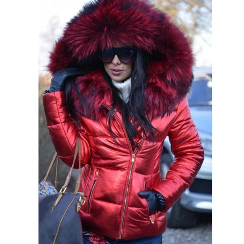 Felicia | Damen Winterjacke mit Kapuze, Kunstfellfutter und Wasserfest – Perfekte Wärme und Schutz für den Winter