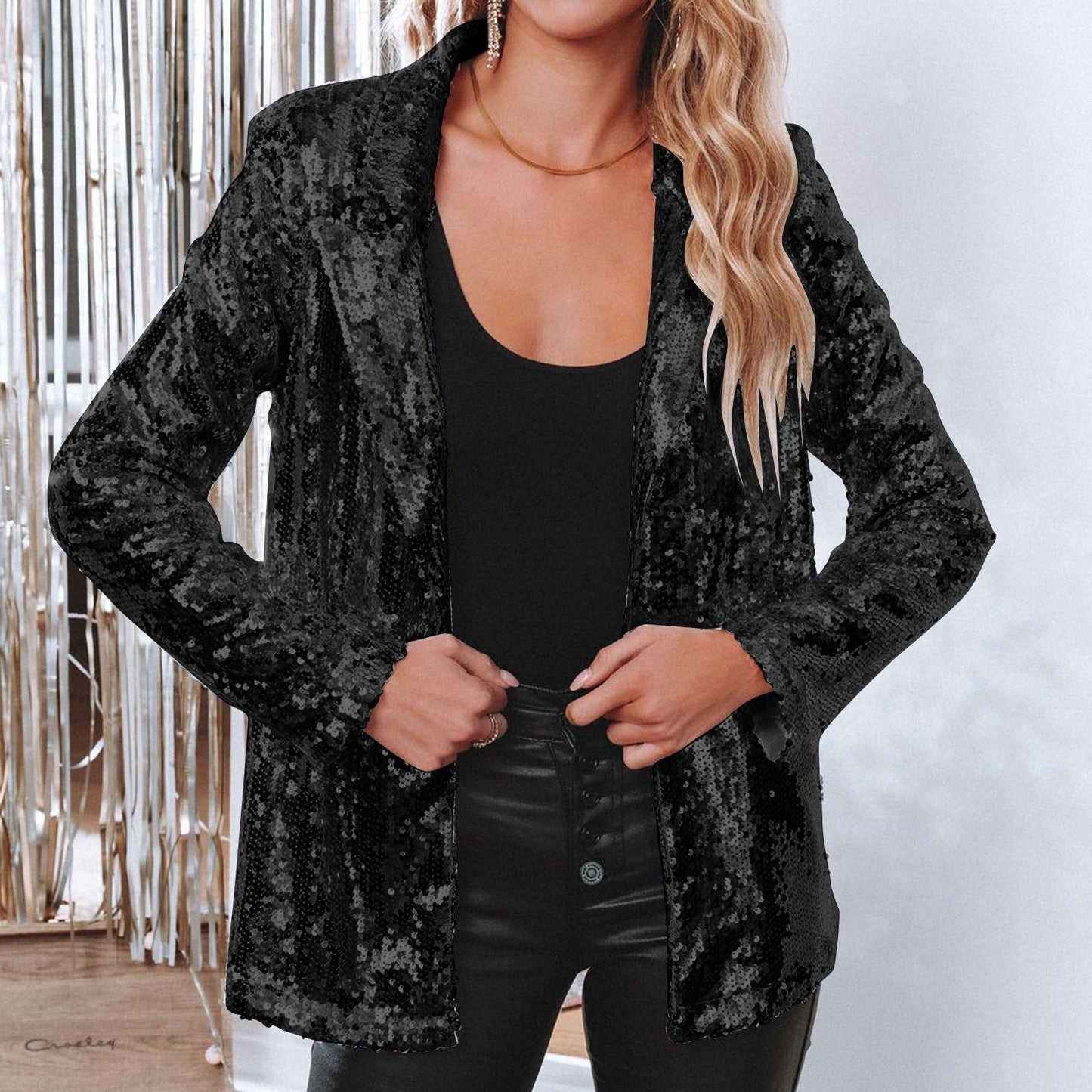 Sequintique | Glamouröser Blazer mit funkelnden Pailletten