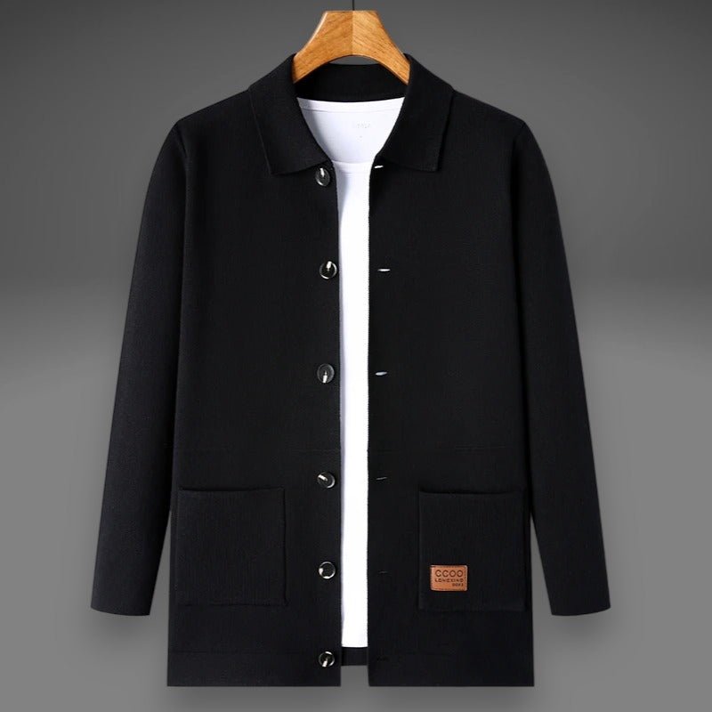 Solace | Zeitlose braune Strickjacke für Männer