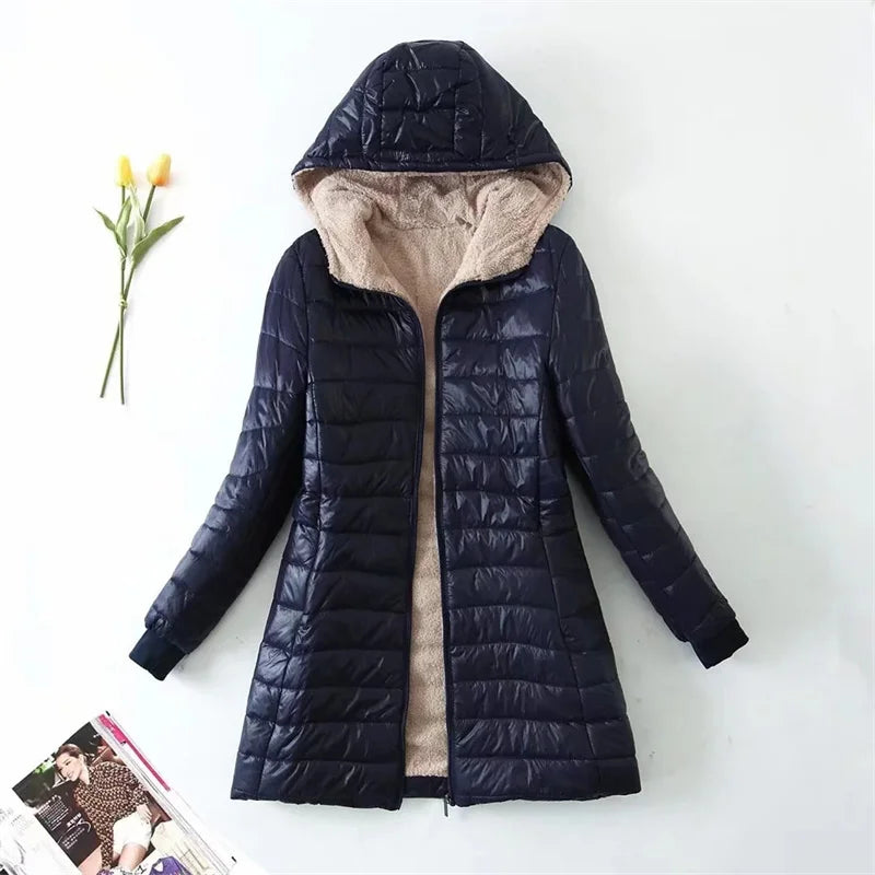 Fleecora | Fleecegefütterte Kapuzenjacke