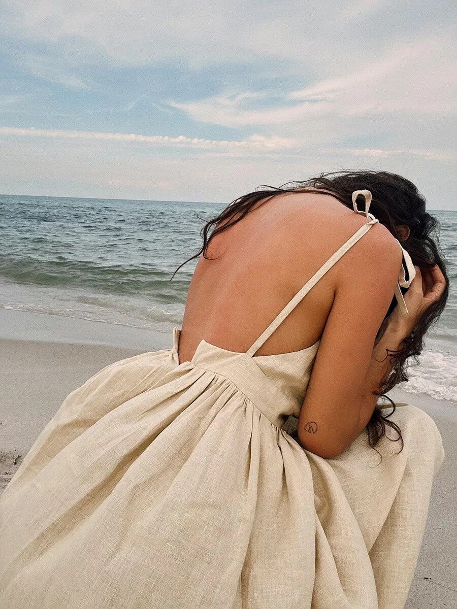 Serelle | Leichtes und luftiges Sommerkleid aus Leinen für Frauen