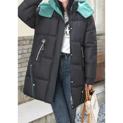 Frostella | Damen Winterjacke mit Kapuze, Weich Gefüttert und Robuster Stoff, Mit Praktischen Reißverschlusstaschen