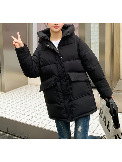 Chillore | Warm Winterjacke für Damen mit Kapuze, Wattierung und praktischen Taschen – Ideal für kalte Tage