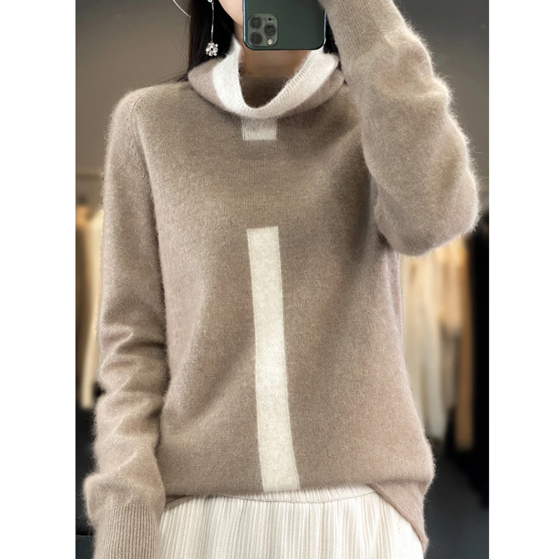 Chillify | Damen Strickrollkragenpullover mit weichem Material und minimalistischem Design